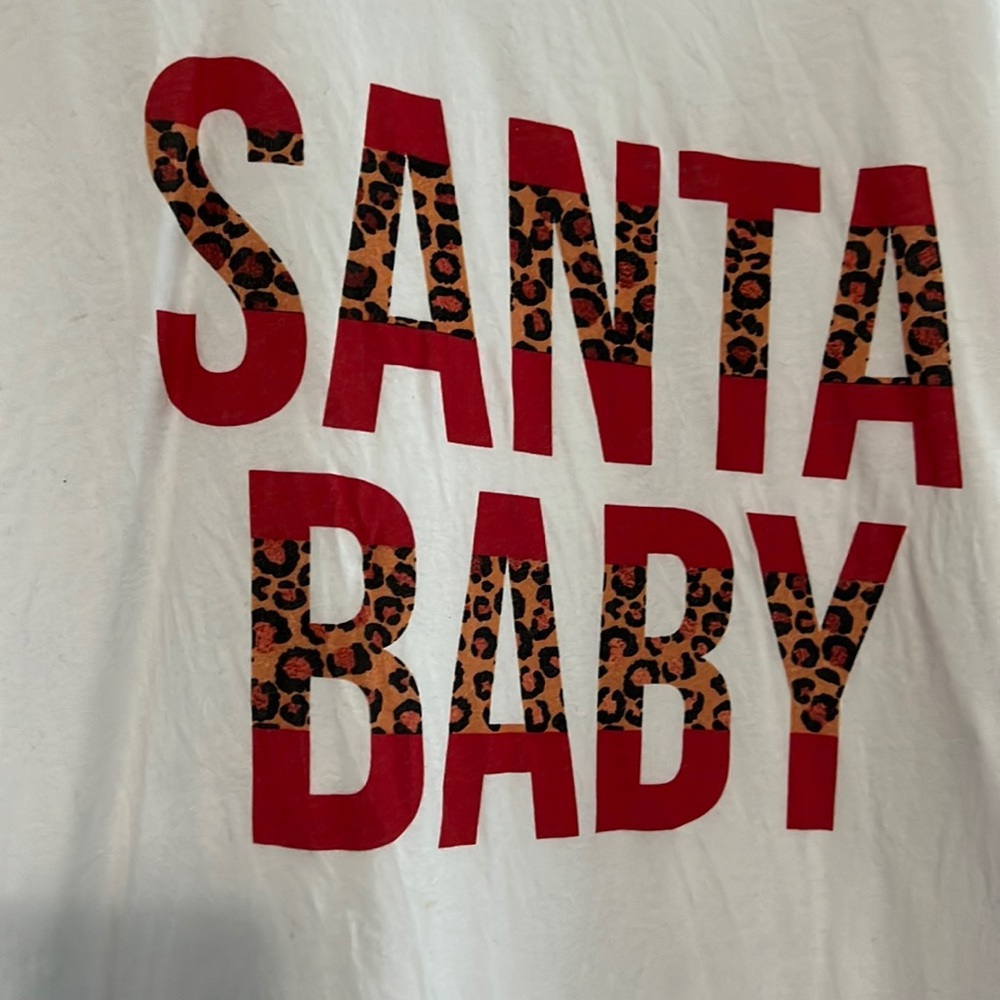 White Bella canvas Christmas tee.